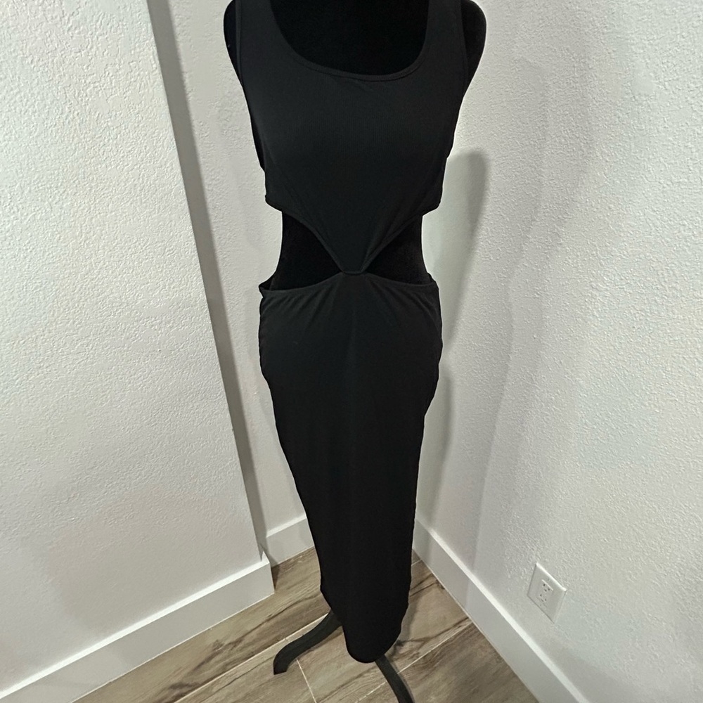 Elegant Black Cutout Dress